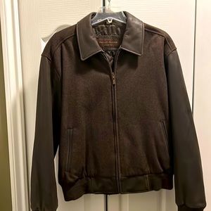Men's Premium Varsity Leather/Wool Jacket large